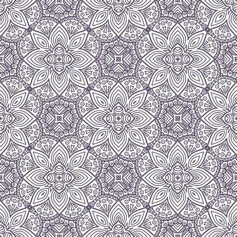 Premium Vector Ethnic Floral Seamless Pattern With Mandalas