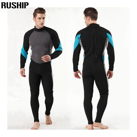 3mm Men Neoprene Wetsuit Elastic One Pieces Full Bodysuit Wetsuit