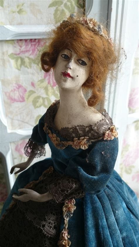 Exquisite Antique French Boudoir Doll Half Doll C1900 Divine Velvet And Silk Roses Ebay