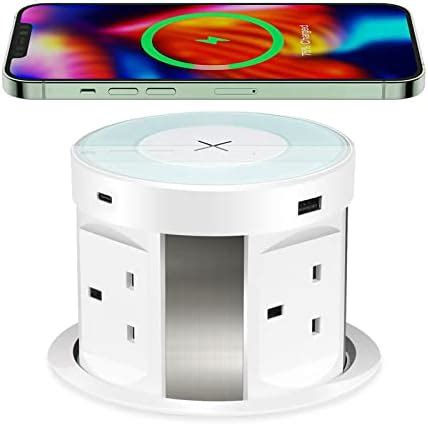 Automatic Pop Up Outlet For Kitchen Worktops Ennotek Wireless Charger