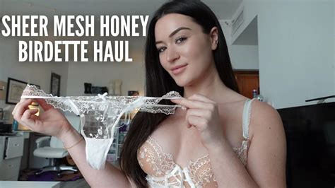 Lingerie Try On Haul HONEY BIRDETTE Kira Shannon C Thru W Pasties