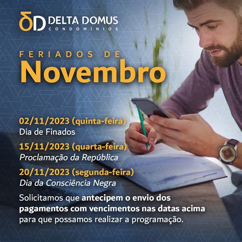 Feriados De Novembro Delta Domus Administradora