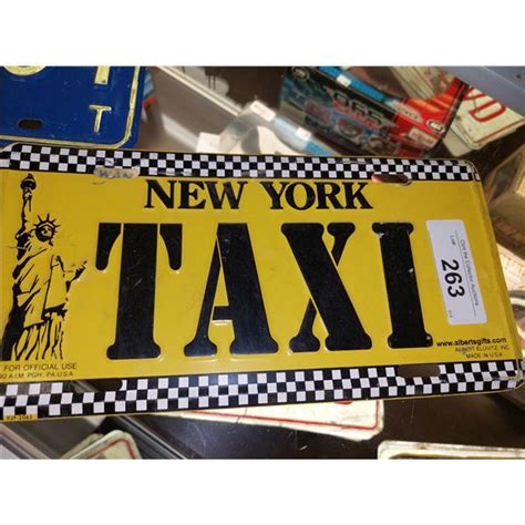 New York Taxi License Plate