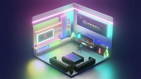 Gaming Room 3d Model Cgtrader