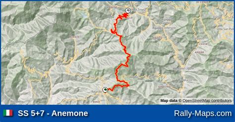 SS 5 7 Anemone Stage Map Rallye Sanremo 2005 CIAR Rally Maps