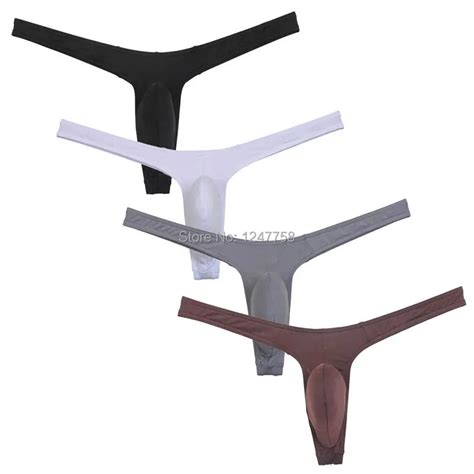 Men Ice Silk Booty Tangas Slim Cut G String Underwear Male Bikini Thong Pants On Aliexpress