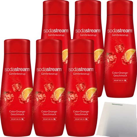 SodaStream Sirup Cola Orange Geschmack 6er Pack 6x440ml Flasche U