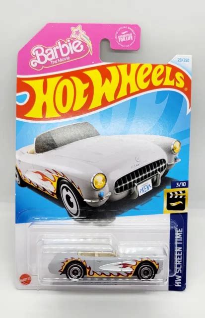 HOT WHEELS Barbie Corvette HW Screen Time Convertible Toy Car PicClick CA