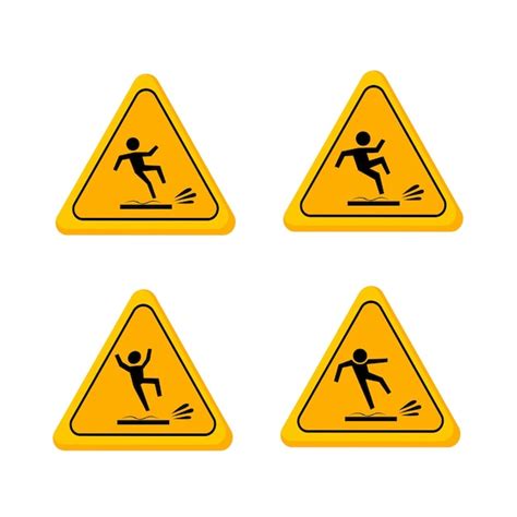 Premium Vector Wet Floor Sign Vector Set Design