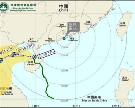 澳門8號風球正生效 料將在晚間維持