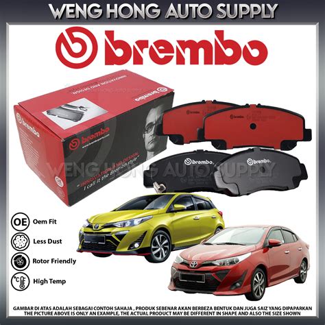 Toyota Vios Ncp Yaris Nsp Front Rear Brembo Ceramic Brake Pad