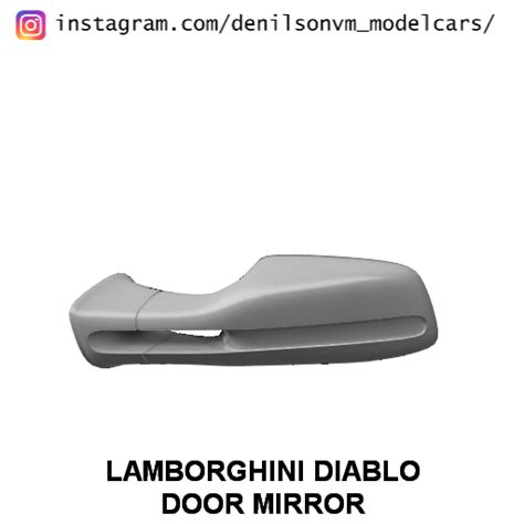 Stl File Lamborghini Diablo Door Mirror・3d Printing Design To Download