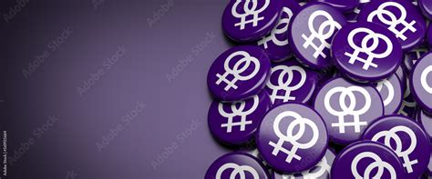 Sexual Orientation Lesbian Symbol For Lesbian On A Heap Two Overlapping Female Symbols