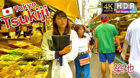 Too Many People Tsukiji Walk 4K 60fps HDR Tokyo Japan September