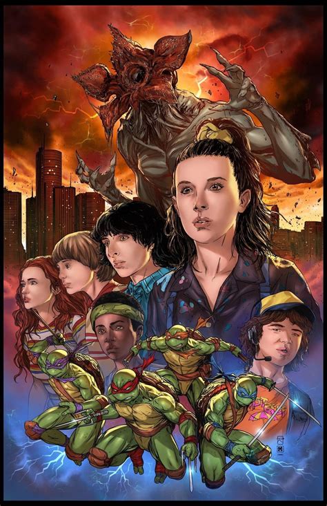 Tmnt X Stranger Things Epikos Comics Exclusive Virgin Variant Cover