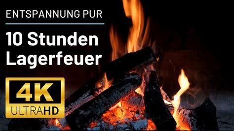 Lagerfeuer Sanftes Knistern K Ultra Hd Stunden Kaminfeuer