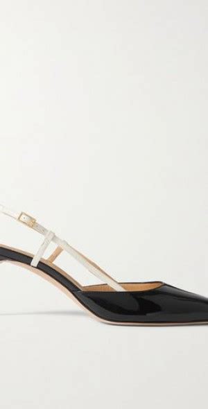 Jennifer Chamandi Mario 65 Patent Leather Slingback Pumps