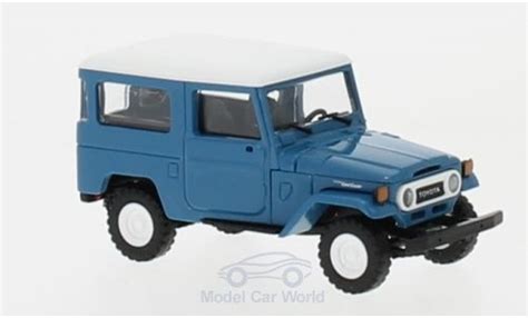 Coche Miniatura Toyota Land Cruiser Busch J Azul Blanco Coches