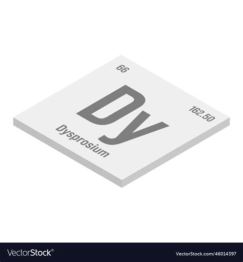 Dysprosium dy periodic table element Royalty Free Vector