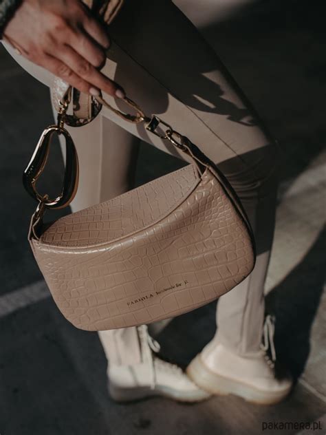 Torebka Skórzana ABI M nude CroCo GOLD Pakamera pl