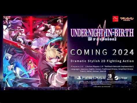 Arc System Works Unveils Under Night In Birth Sys Celes Sets