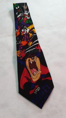 Looney Tunes Mania Tie Taz Sylvester Daffy Bugs Marvin Polyester