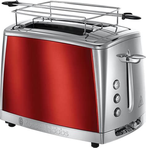 RUSSELL HOBBS Toaster Luna Solar Red 23221-56, 2 kurze Schlitze, für 2 ...