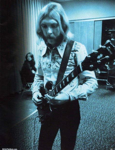 Duane Allman warming up backstage before The Allman Brothers Band performance at Stony Brook ...