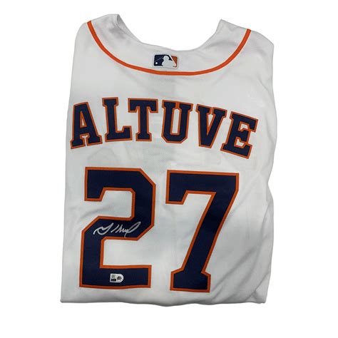 Jose Altuve Autographed White Jersey