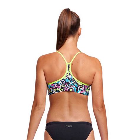 Funkita Swim Crop Messed Up Bikini Top Multicolor Swiminn