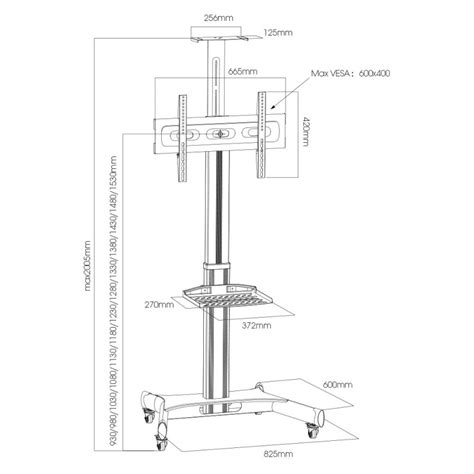 ARM MEDIA PT-STAND-11 BLACK Հեռուստացույցի տակդիր