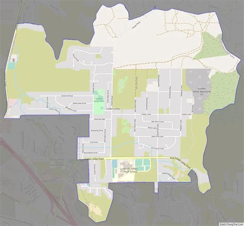 Map of Golden Valley CDP, Nevada