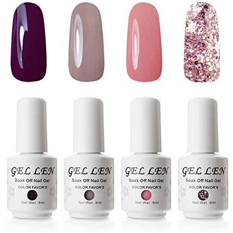 Gellen Gel Nail Polish Set Nude Glitter Collecti