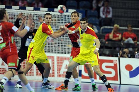 Ehf EURO Mazedonien 2016 Norwegen Redaktionelles Stockfotografie Bild