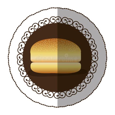 Dise O Aislado Pan Del Icono De La Hamburguesa Ilustraci N Del Vector