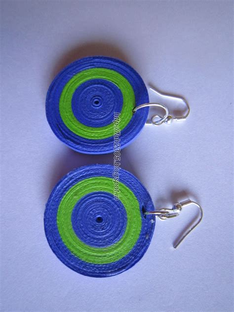 Handmade Jewelry Paper Quilling Disk Earrings Quilling Jewelry