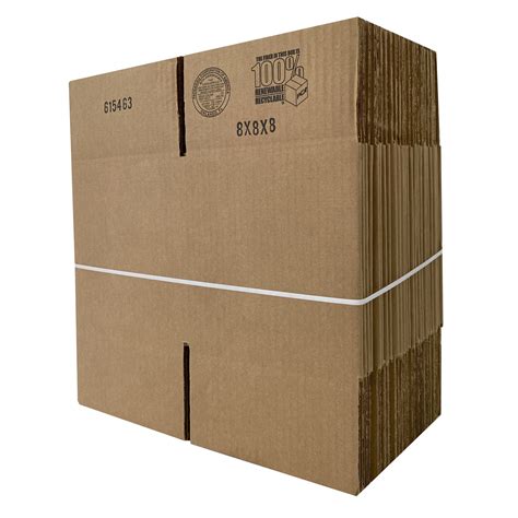 Uoffice 25 Corrugated Boxes 8 X 8 X 8 Cube Shipping Mailing Box Cartons