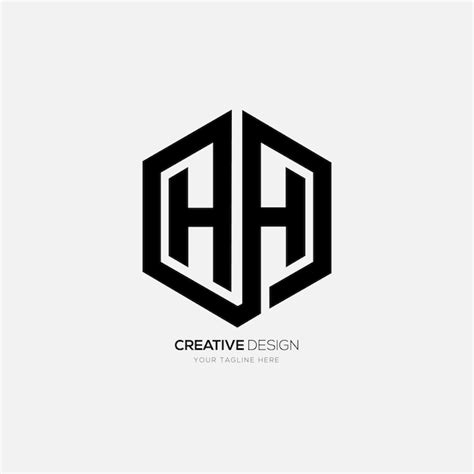 Premium Vector Letter H H Hexagon Shape Line Art Creative Logo