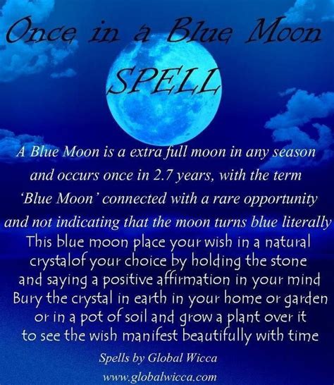 Blue Moon Spell | Blue moon rituals, Moon spells, Full moon spells