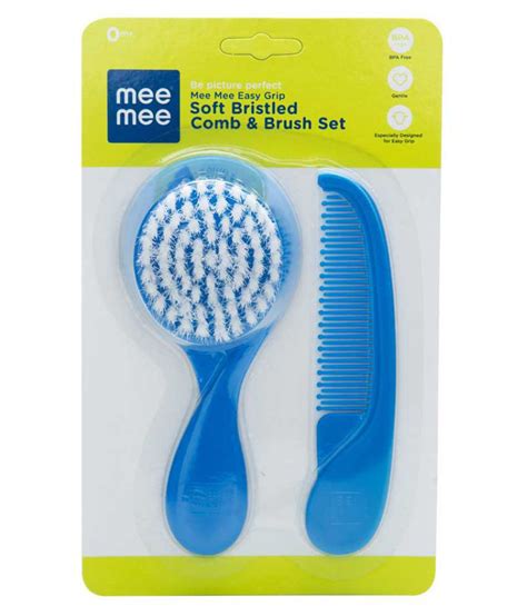 Mee Mee Soft Bristled Comb And Brush Set Blue Buy Mee Mee Soft