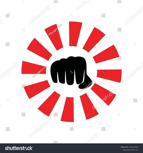 Martial Art Fist Sign Symbol Power Stock Vector (Royalty Free ...