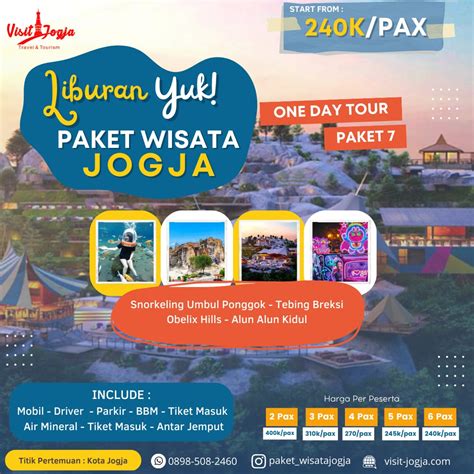 Paket Wisata Jogja 1 Hari Paket 7 Wisata Jogja 1 Hari 2023