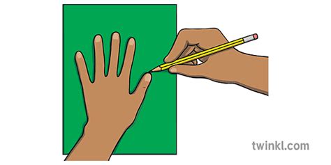 Step01 Drawing Around A Hand On Card Craft Remembrance Day Handprint Ks1