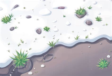 Cartoon Snow Ground Ai Generated Image