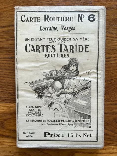 CARTE ROUTIERE N 6 Lorraine Vosges Cartes Taride Sur Toile Pliee EUR