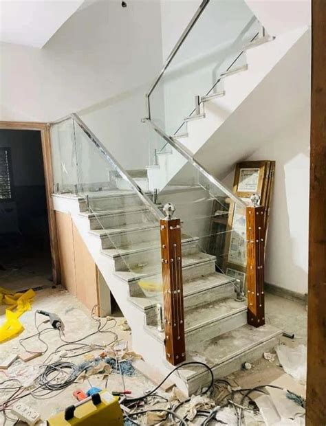 Staircase Stairs Stainless Steel Glass Stair Railing Handrail For