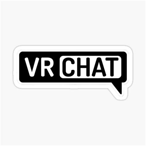 Vrchat Logo Black Background Sticker For Sale By 4889276874 Redbubble