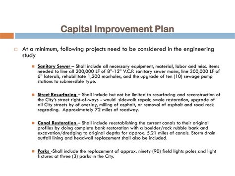 Ppt Capital Improvement Plan Financial Options Powerpoint