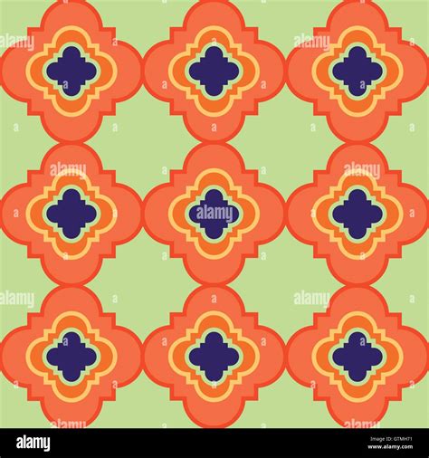 Orange Quatrefoil Seamless Pattern Stock Vector Image And Art Alamy