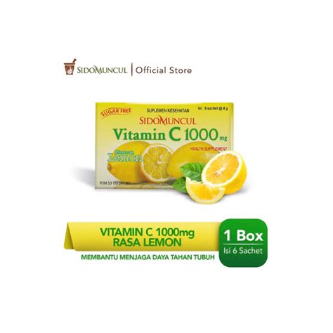 Jual Sido Muncul Vitamin C 1000mg Lemon 4g 6s Shopee Indonesia